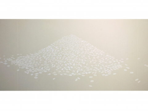 RICE_MOUNTAIN-1-5_2019_White-ink-on-Chinese-paper_65.5x132-cm_01