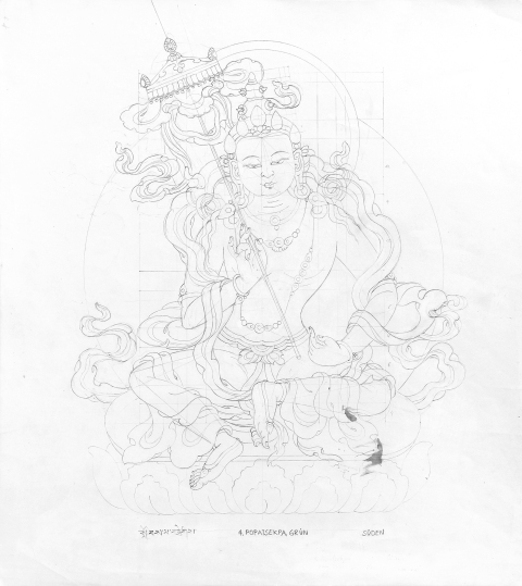 POPATSEKPA-green_2005-2006_Pencil-on-Paper_375-x-335-cm-