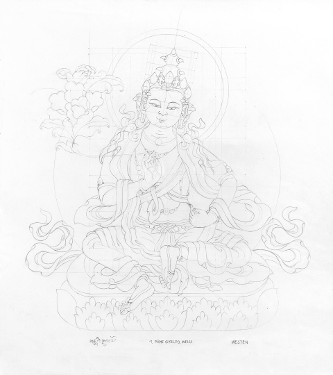 PAEME-GYELPO-white_2005-2006_Pencil-on-Paper_375-x-335-cm-