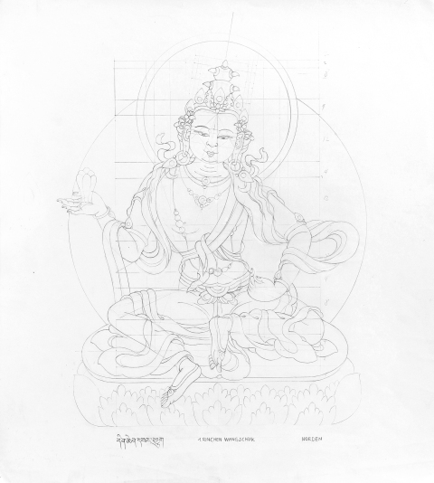 RINCHEN-WANGSCHUK_2005-2006_Pencil-on-Paper_375-x-335-cm-