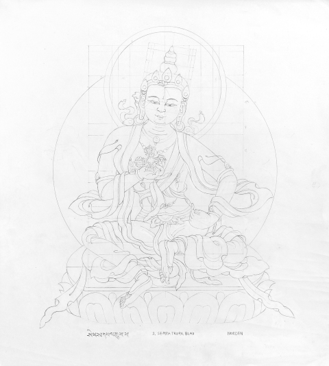 SEMPA-TRUPA-blu_2005-2006_Pencil-on-Paper_375-x-335-cm-