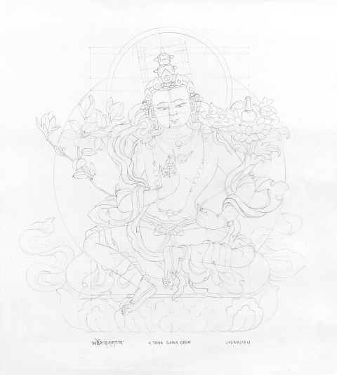 TONA-GAWA-green_2005-2006_Pencil-on-Paper_375-x-335-cm-