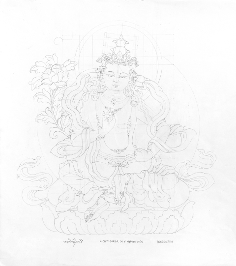 CHITTIGARBA-SA-Y-NYMPO-green_2005-2006_Pencil-on-Paper_375-x-335-cm-