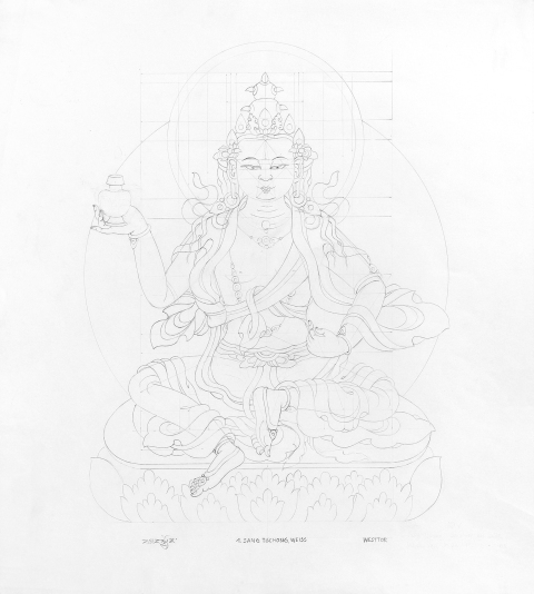 SANG-TSCHONG-white_2005-2006_Pencil-on-Paper_375-x-335-cm-