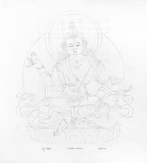 TSCHUNG-NAE-blue_2005-2006_Pencil-on-Paper_375-x-335-cm-